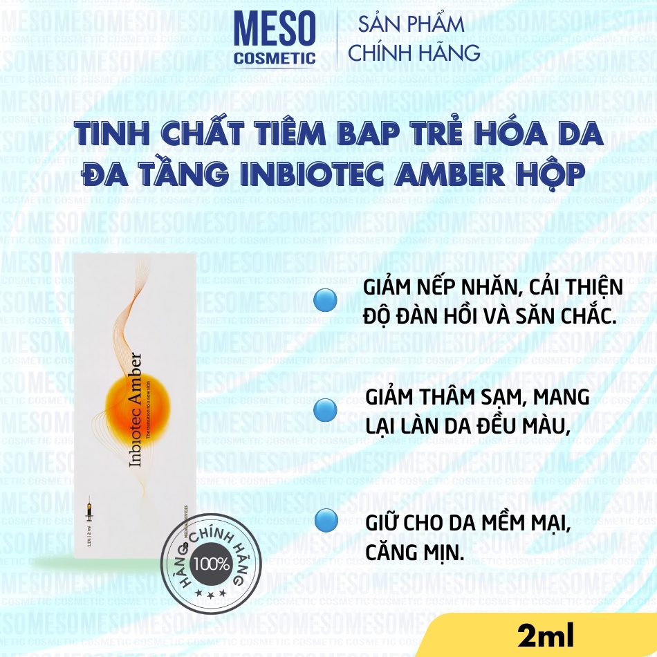 Tinh chất tiêm BAP trẻ hóa da đa tầng Inbiotec Amber hộp 2ml